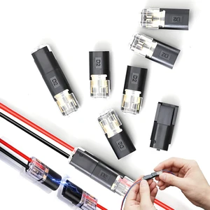 100-Pack No-Tool No-Strip Locking Wire Connectors for Solid & Stranded, Quick Splice 100-Pack No-Tool No-Strip Locking Wire Connectors for Solid & Stranded, Quick Splice