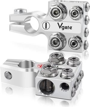 12-Way Battery Terminal Connector, 8AWG to 4/0 Gauge, Positive & Negative for SAE/DIN/EN Post 12-Way Battery Terminal Connector, 8AWG to 4/0 Gauge, Positive & Negative for SAE/DIN/EN Post