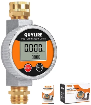 IP68 Metal Water Flow Meter for Garden Hose, RV & Lawn Sprinkler IP68 Metal Water Flow Meter for Garden Hose, RV & Lawn Sprinkler