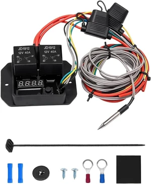 12V/24V Radiator Fan Controller Kit with LED Display, Replaces DC0444 12V/24V Radiator Fan Controller Kit with LED Display, Replaces DC0444