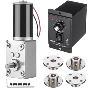 6-Piece 12V 12RPM Worm Gear Motor Kit with 20A PWM Controller, Self-Locking for DIY 6-Piece 12V 12RPM Worm Gear Motor Kit with 20A PWM Controller, Self-Locking for DIY