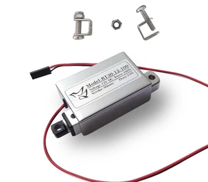 12V Mini Linear Actuator, 1.2" Stroke, 22lb Force with Mounting Brackets for Window & Robotics 12V Mini Linear Actuator, 1.2" Stroke, 22lb Force with Mounting Brackets for Window & Robotics