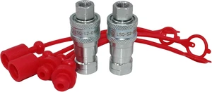 1/8" NPT Hydraulic Quick Connect Couplings, ISO 7241-B, Tractor with Dust Caps 1/8" NPT Hydraulic Quick Connect Couplings, ISO 7241-B, Tractor with Dust Caps