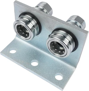 1/2" NPT Hydraulic Quick Release Coupling with Break-Away Bracket, Push/Pull 1/2" NPT Hydraulic Quick Release Coupling with Break-Away Bracket, Push/Pull