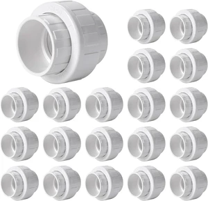 20-Pack 1-1/2" PVC Union Coupling, Socket x Socket, Schedule 40 20-Pack 1-1/2" PVC Union Coupling, Socket x Socket, Schedule 40