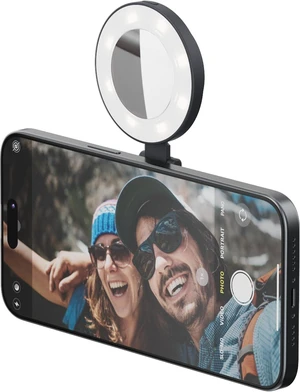 SnapPocket LED Selfie Ring Light, Magnetic Mount with Built-in Battery, 4 Brightness, Midnight SnapPocket LED Selfie Ring Light, Magnetic Mount with Built-in Battery, 4 Brightness, Midnight