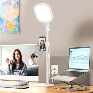White Video Conference Light with Stand, 30 Modes, CRI 98 for Zoom White Video Conference Light with Stand, 30 Modes, CRI 98 for Zoom