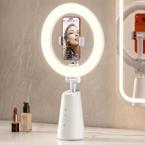 11" Makeup Ring Light with Stand & Phone Holder, CRI 98+ True Color, Dimmable 11" Makeup Ring Light with Stand & Phone Holder, CRI 98+ True Color, Dimmable