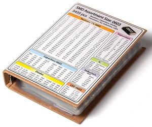 5435-Piece SMD 0603 Resistor, Capacitor & Component Assortment Book 5435-Piece SMD 0603 Resistor, Capacitor & Component Assortment Book