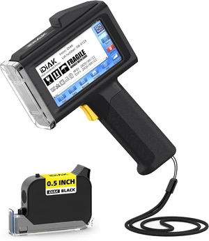 0.5" Nozzle Handheld Inkjet Printer Gun with 42ml Quick-Drying Ink 0.5" Nozzle Handheld Inkjet Printer Gun with 42ml Quick-Drying Ink