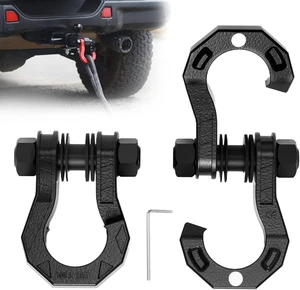 3/4" D-Ring Shackles, 52,910 lb Break Strength with 7/8" Screw Pin for Towing & Recovery, Black 3/4" D-Ring Shackles, 52,910 lb Break Strength with 7/8" Screw Pin for Towing & Recovery, Black