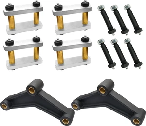 Heavy Duty Greaseable Tandem Trailer Shackle Kit, 3.125" for Double Eye Springs Heavy Duty Greaseable Tandem Trailer Shackle Kit, 3.125" for Double Eye Springs