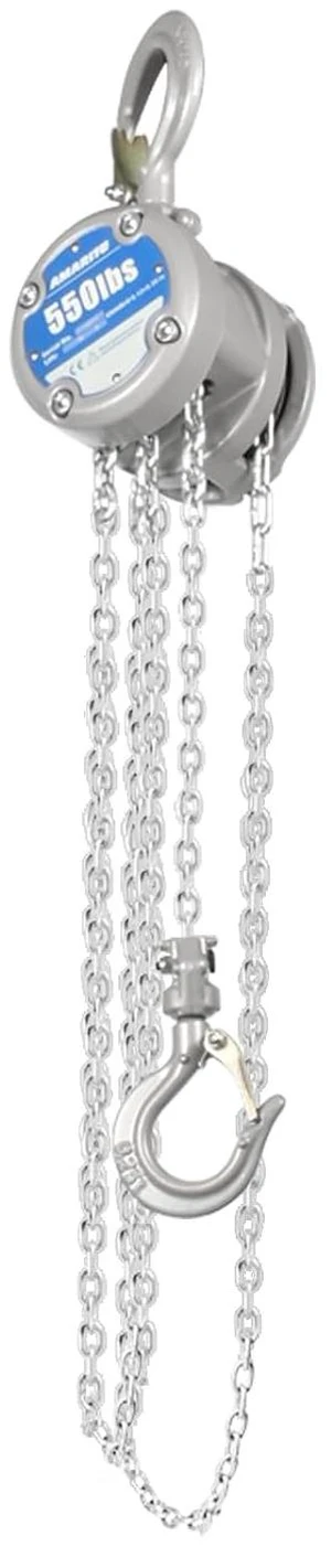 Mini 1/4 Ton Chain Hoist, 550 lb, 10ft Lift, 8.9" Headroom Mini 1/4 Ton Chain Hoist, 550 lb, 10ft Lift, 8.9" Headroom