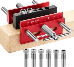 6.7" Self-Centering Doweling Jig for Straight Holes, Red 6.7" Self-Centering Doweling Jig for Straight Holes, Red