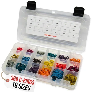 360-Piece Paintball O-Ring Kit, 18 Sizes Color-Coded for Markers & Equipment 360-Piece Paintball O-Ring Kit, 18 Sizes Color-Coded for Markers & Equipment