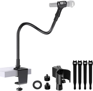 19" Flexible Gooseneck Mic Stand with Desk Clamp 19" Flexible Gooseneck Mic Stand with Desk Clamp