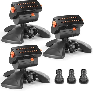 3-Pack Adjustable Oscillating Sprinkler with ABS Weighted Base 3-Pack Adjustable Oscillating Sprinkler with ABS Weighted Base