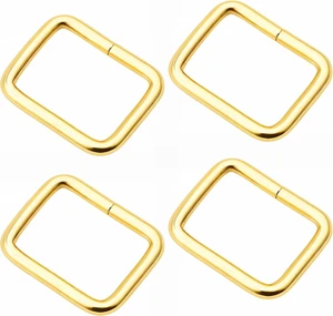 100-Pack 1" Metal Rectangle Buckle Ring for Strap, Bag, Belt & Purse, Gold 100-Pack 1" Metal Rectangle Buckle Ring for Strap, Bag, Belt & Purse, Gold