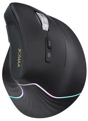 Wireless Vertical Mouse, Multi-Device Bluetooth 5.2 & 2.4G Ergonomic Mouse with RGB Lighting, 4000 CPI, 500mAh Rechargeable, for Laptop, PC, Computer, Mac, Windows,Android, Desktop Wireless Vertical Mouse, Multi-Device Bluetooth 5.2 & 2.4G Ergonomic Mouse with RGB Lighting, 4000 CPI, 500mAh Rechargeable, for Laptop, PC, Computer, Mac, Windows,Android, Desktop