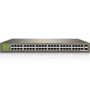 48 Port Gigabit Ethernet Switch | Unmanaged Rackmount Switch | 48*10/100/1000Mbps Shielded Ports & 2*SFP Slots | Plug & Play | One-Key VLAN | Sturdy Metal | Fanless Quiet for Business (TEG1050F) 48 Port Gigabit Ethernet Switch | Unmanaged Rackmount Switch | 48*10/100/1000Mbps Shielded Ports & 2*SFP Slots | Plug & Play | One-Key VLAN | Sturdy Metal | Fanless Quiet for Business (TEG1050F)