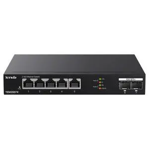 2.5Gb Switch, 7-Port Ethernet Switch, 5 x 2.5G Ports + 2 x 10Gb SFP+ Slots, 50Gbps Switching Capacity, Plug & Play Unmanaged Ethernet Splitter, Fanless Metal Design, for NAS, Gaming PC 2.5Gb Switch, 7-Port Ethernet Switch, 5 x 2.5G Ports + 2 x 10Gb SFP+ Slots, 50Gbps Switching Capacity, Plug & Play Unmanaged Ethernet Splitter, Fanless Metal Design, for NAS, Gaming PC