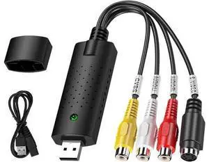 TCRAYCH USB Video Capture Converter, Digitize and Edit Video, VCR VHS to DVD, Analog Video to Digital PC for Windows 7 8 10 TCRAYCH USB Video Capture Converter, Digitize and Edit Video, VCR VHS to DVD, Analog Video to Digital PC for Windows 7 8 10