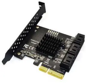 SATA PCI e Adapter 6 Ports SATA 3.0 to PCI Express x4 Expansion Card SATA3.0 PCIe PCI-e SATA Controller for HDD ASMedia ASM1166 SATA PCI e Adapter 6 Ports SATA 3.0 to PCI Express x4 Expansion Card SATA3.0 PCIe PCI-e SATA Controller for HDD ASMedia ASM1166