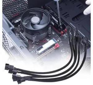 5 Pcs 4 Pin PWM Connector Case Fan Extension Power Cable Male To Female Extending Cable Extending Cable for Computer Case Fan 5 Pcs 4 Pin PWM Connector Case Fan Extension Power Cable Male To Female Extending Cable Extending Cable for Computer Case Fan