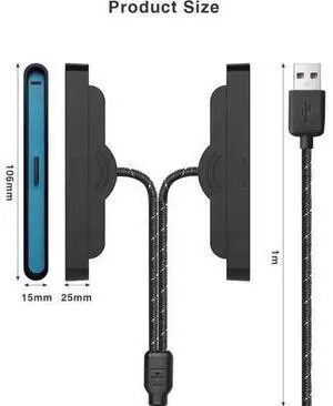 Magnetic Charging Cable for Nintendo Switch 2, Fast USB Charger Cord Accesories Nylon Braided High-Speed Replacement Accessory Magnetic Charging Cable for Nintendo Switch 2, Fast USB Charger Cord Accesories Nylon Braided High-Speed Replacement Accessory