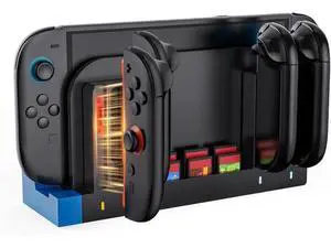 Switch 2 Charger Station for Joycons, 4-Slot Magnetic Charging Dock with 6 Game Card Slots, Controller Charger for Switch 2 Accessories Switch 2 Charger Station for Joycons, 4-Slot Magnetic Charging Dock with 6 Game Card Slots, Controller Charger for Switch 2 Accessories