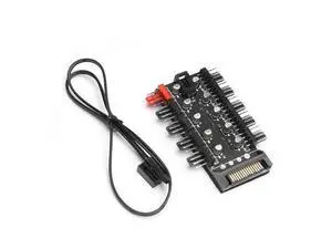 PWMHUB10D50 10 Ports PWM 4pin CPU Cooler / Case / Chassis Cooling Fan Hub,10 Port 12V 4 Pin Fan PWM Fan Hub Controller PWMHUB10D50 10 Ports PWM 4pin CPU Cooler / Case / Chassis Cooling Fan Hub,10 Port 12V 4 Pin Fan PWM Fan Hub Controller
