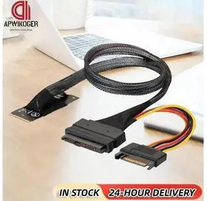 M.2 M-Key to U.2 SFF-8639 Adapter Cable with SATA 15-Pin Female Connector for 2.5 inch NVMe SSD Hard Disk M2 to U.2 Cable M.2 M-Key to U.2 SFF-8639 Adapter Cable with SATA 15-Pin Female Connector for 2.5 inch NVMe SSD Hard Disk M2 to U.2 Cable