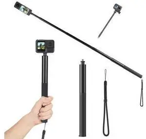 Carbon Fiber Selfie Stick 1/4 Inch Screw Invisible Selfie Stick Lightweight Extended Monopod for Panoramic Camera Action Camera Carbon Fiber Selfie Stick 1/4 Inch Screw Invisible Selfie Stick Lightweight Extended Monopod for Panoramic Camera Action Camera