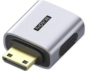 Mini HDMI to HDMI Adapter 2 Pack, 8K@60Hz 4K@240Hz Mini HDMI Male to HDMI Female Extension Connector Conventer for Portable Monitor (Straight) Mini HDMI to HDMI Adapter 2 Pack, 8K@60Hz 4K@240Hz Mini HDMI Male to HDMI Female Extension Connector Conventer for Portable Monitor (Straight)