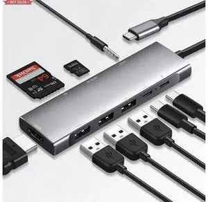 USB-C SD TF Card Reader Audio Ports Docking Station Usb-c To HDTV Adapter USB C Hub 9 in 1 Usb Type C Adapter Charger USB-C SD TF Card Reader Audio Ports Docking Station Usb-c To HDTV Adapter USB C Hub 9 in 1 Usb Type C Adapter Charger