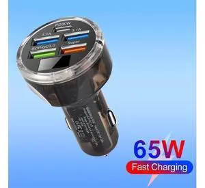 5 Multi Port USB C Car Phone Charger Adapter, 65W Super Fast Charging Car Cigarette Lighter USB Charge with Voltage Display for iPhone 16 15 14 13 12 11/Android/Samsung/iPad and More 5 Multi Port USB C Car Phone Charger Adapter, 65W Super Fast Charging Car Cigarette Lighter USB Charge with Voltage Display for iPhone 16 15 14 13 12 11/Android/Samsung/iPad and More