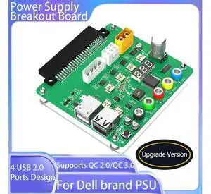 Power Supply Breakout Board with Adjustable Voltage Knob and 3.3v/5v/12v /USB 2.0/QC 2.0/ 3.0/12v for Brand PSU Adapter Power Supply Breakout Board with Adjustable Voltage Knob and 3.3v/5v/12v /USB 2.0/QC 2.0/ 3.0/12v for Brand PSU Adapter