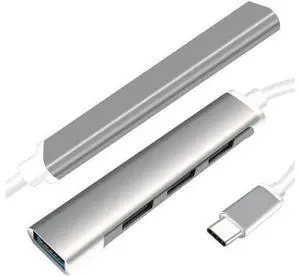 USB-C Hub Ultra-Slim Aluminum 4-Port USB Hub 3.0 for MacBook Air, Mac Pro/Mini, Microsoft Surface Pro, Dell XPS 15 and More-Gray USB-C Hub Ultra-Slim Aluminum 4-Port USB Hub 3.0 for MacBook Air, Mac Pro/Mini, Microsoft Surface Pro, Dell XPS 15 and More-Gray