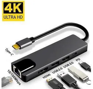 XJYLCPC 5 In 1 4k Uhd Type C Hub Usb3.0 HDMI-Compatible Vga Pd Adapter Docking Station For Pc Concentrador de acoplamiento 5 en 1 XJYLCPC 5 In 1 4k Uhd Type C Hub Usb3.0 HDMI-Compatible Vga Pd Adapter Docking Station For Pc Concentrador de acoplamiento 5 en 1