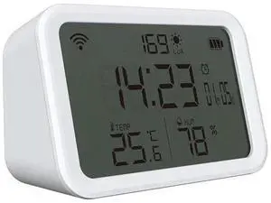 Tuya Temperature Humidity Meter Powered 4 in 1 Humidity Meter 2.4GHz LCD Display Bluetooth-compatible 5.0 Tuya Temperature Humidity Meter Powered 4 in 1 Humidity Meter 2.4GHz LCD Display Bluetooth-compatible 5.0