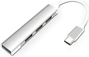 USB-C Hub Ultra-Slim Aluminum 4-Port USB Hub 3.0 for MacBook Air, Mac Pro/Mini, Microsoft Surface Pro, Dell XPS 15 and More-Silver USB-C Hub Ultra-Slim Aluminum 4-Port USB Hub 3.0 for MacBook Air, Mac Pro/Mini, Microsoft Surface Pro, Dell XPS 15 and More-Silver