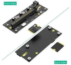 M.2 M-Key 2230 to PCI-e 4.0 X16 with Oculink SFF-8612/8611 Extension Cable As External Graphics Card PWR from ATX 6PIN 12V M.2 M-Key 2230 to PCI-e 4.0 X16 with Oculink SFF-8612/8611 Extension Cable As External Graphics Card PWR from ATX 6PIN 12V