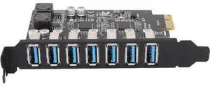 Pcie USB Card Pcie USB 3.0, 7 Port Pcie Expansion Card 7 Ports USB 3.0 5Gbps High Speed Transmission Stable Power USB 3.0 Front Expansion Card Pcie USB Card Pcie USB 3.0, 7 Port Pcie Expansion Card 7 Ports USB 3.0 5Gbps High Speed Transmission Stable Power USB 3.0 Front Expansion Card
