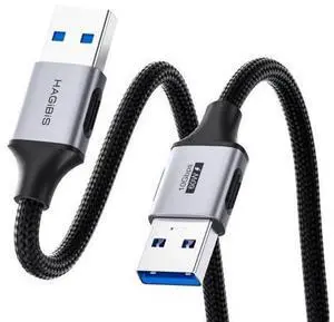 Hagibis USB to USB Cable, 10Gbps Data Transfer 60W Fast Charging USB 3.2 A to A Male to Male Cable for Computer, PC, Laptop, Cooler, DVD Player, Hard Drive Enclosures, Set Up Box (4.9FT) Hagibis USB to USB Cable, 10Gbps Data Transfer 60W Fast Charging USB 3.2 A to A Male to Male Cable for Computer, PC, Laptop, Cooler, DVD Player, Hard Drive Enclosures, Set Up Box (4.9FT)