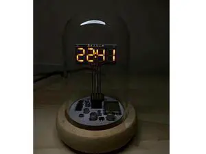 Retro Glow Tube Clock Cyberpunk Desktop Creative Clock Technology Ornaments Handmade with Glass Cover Retro Glow Tube Clock Cyberpunk Desktop Creative Clock Technology Ornaments Handmade with Glass Cover