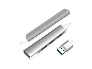 4 Port Powered USB 3.0 Hub Splitter, Ultra Slim USB Data Hub for MacBook Air, Laptop, iMac,PC, USB Flash Drives, Hard Drive -Gray 4 Port Powered USB 3.0 Hub Splitter, Ultra Slim USB Data Hub for MacBook Air, Laptop, iMac,PC, USB Flash Drives, Hard Drive -Gray