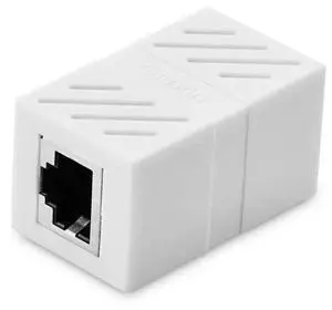 RJ45 Coupler In Line Coupler Cat7 Cat6 Cat5e Ethernet Cable Extender Adapter Female to Female (White) RJ45 Coupler In Line Coupler Cat7 Cat6 Cat5e Ethernet Cable Extender Adapter Female to Female (White)