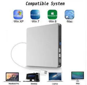 8X USB3.0/USB-C Super Multi Ultra Slim Portable DVD Rewriter External Drive with M-DISC Support for PC and Mac(Silver) 8X USB3.0/USB-C Super Multi Ultra Slim Portable DVD Rewriter External Drive with M-DISC Support for PC and Mac(Silver)