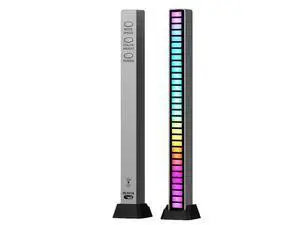 RGB Rechargeable Sound Control Light,Wireless Voice-Activated Music Rhythm Lights Silver RGB Rechargeable Sound Control Light,Wireless Voice-Activated Music Rhythm Lights Silver