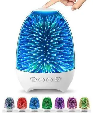 Night Light Bluetooth Speaker, 3D Glass Touch Control Bedside Table Lamp 7-Color LED Portable Wireless Speakers Night Light Bluetooth Speaker, 3D Glass Touch Control Bedside Table Lamp 7-Color LED Portable Wireless Speakers